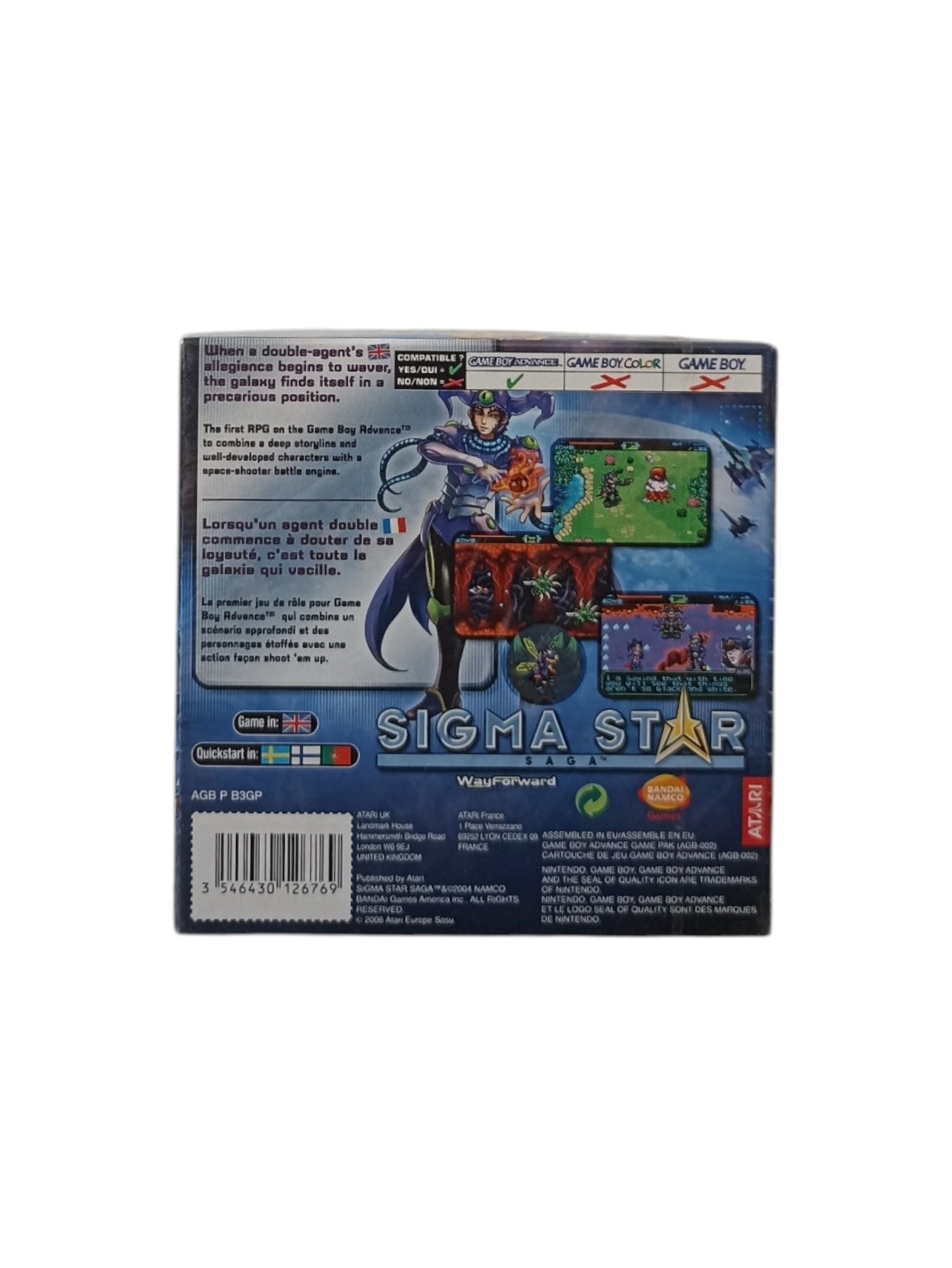 Sigma Star Game Boy Advance (GBA) en boite complet Version FRA Authentique Neuf