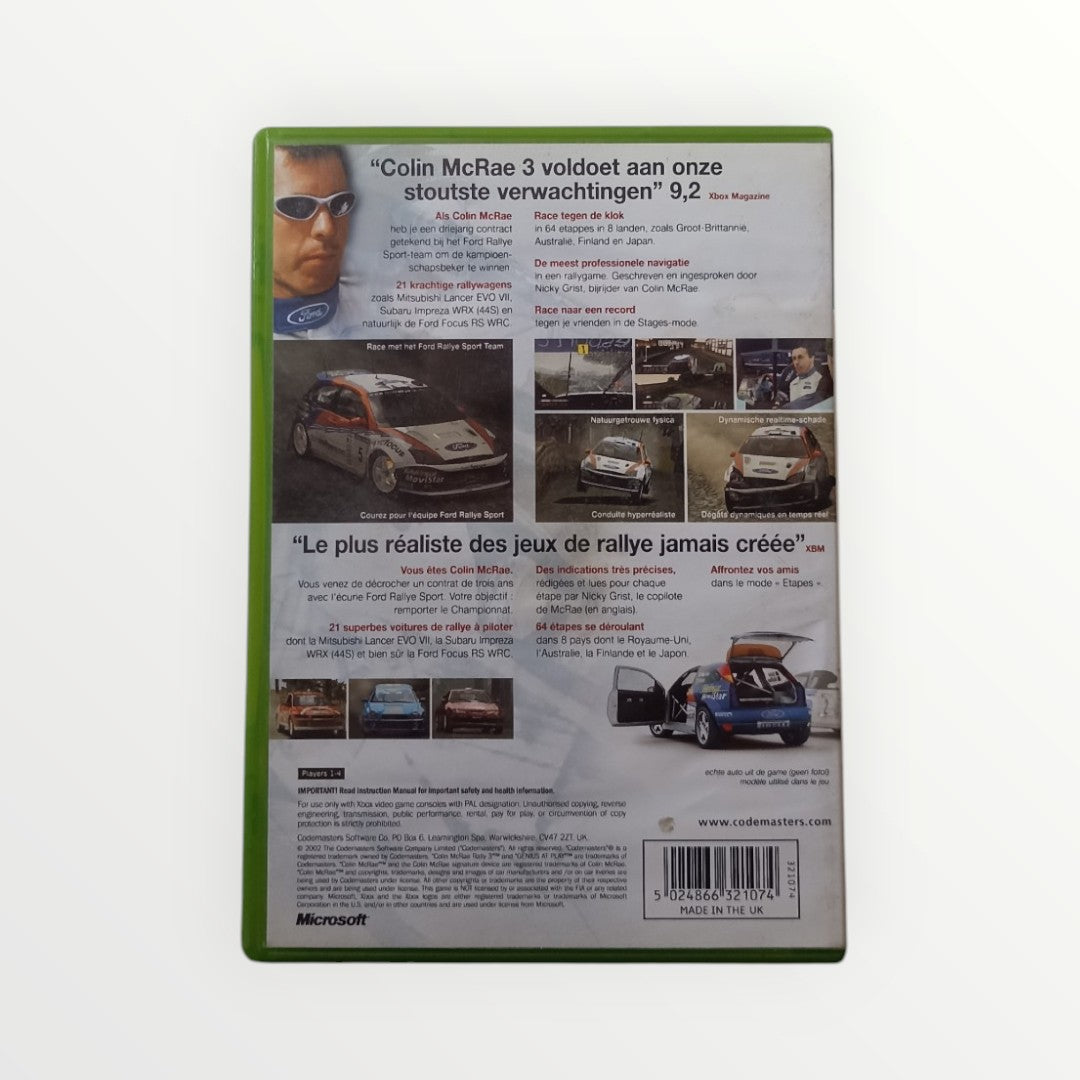 Colin Mcrae Rally 3 Xbox Classics complet en Français