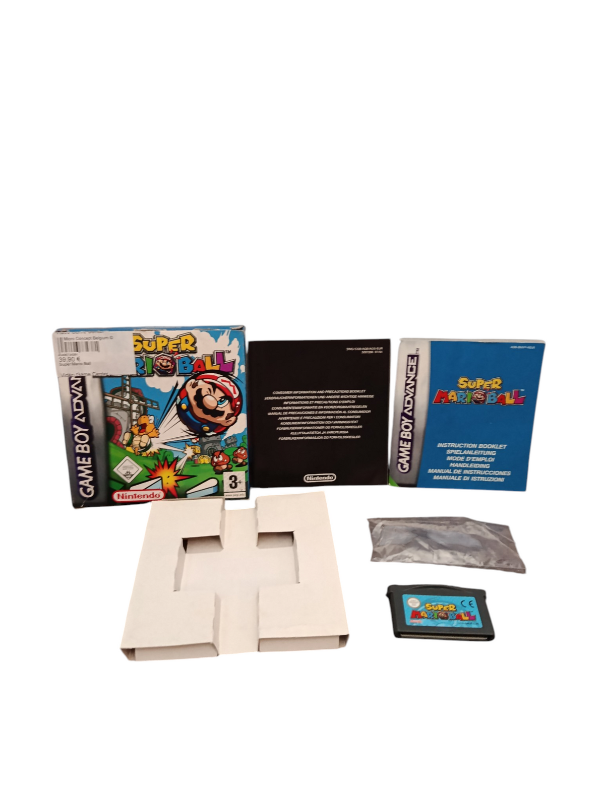 Super Mario Ball Game Boy Advance (GBA) en boite complet Version FRA