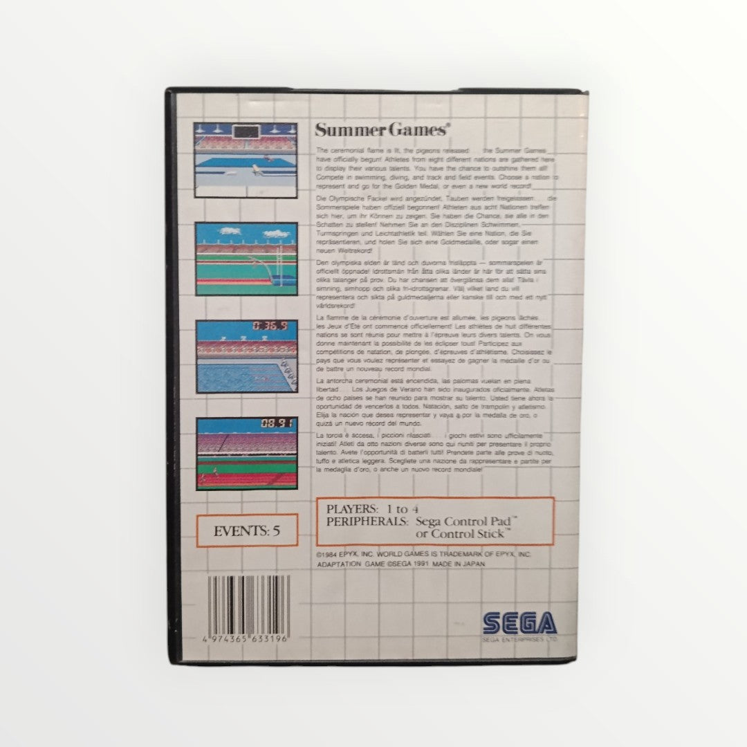 Summer Games Sega Master System Version FRA