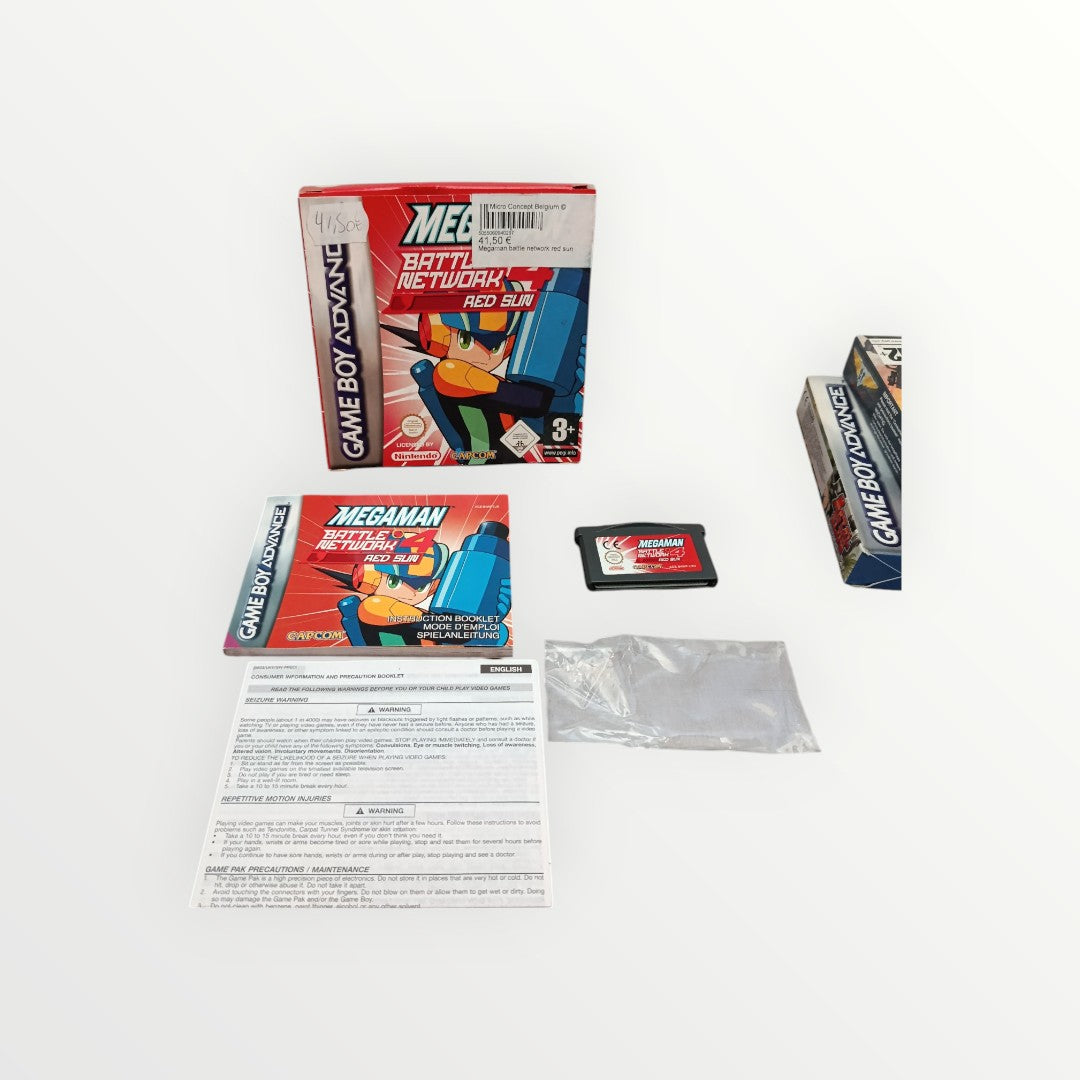 Megaman Battle Network 4 Red Sun Game Boy Advance (GBA) en boite complet Version FRA
