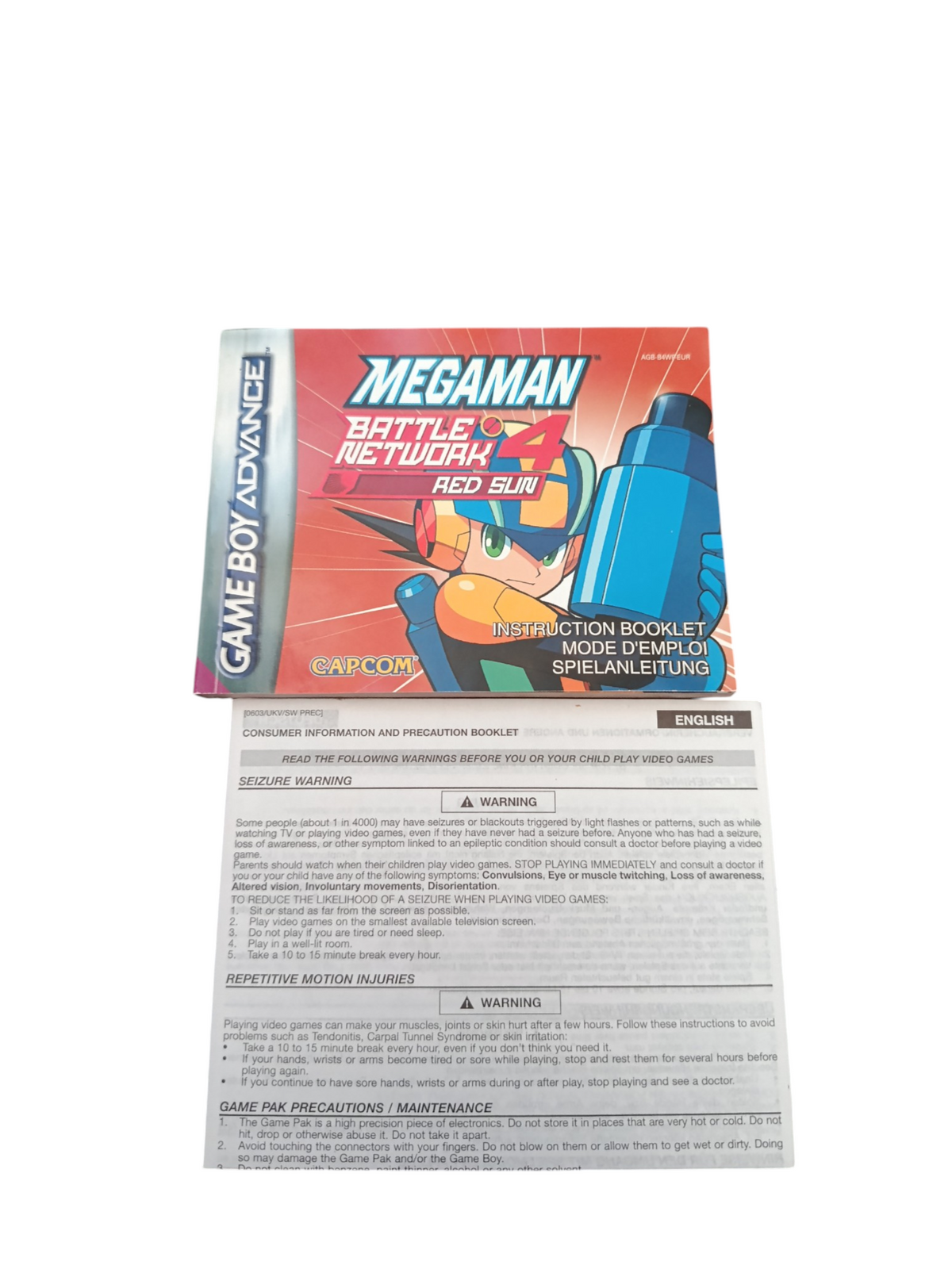 Megaman Battle Network 4 Red Sun Game Boy Advance (GBA) en boite complet Version FRA