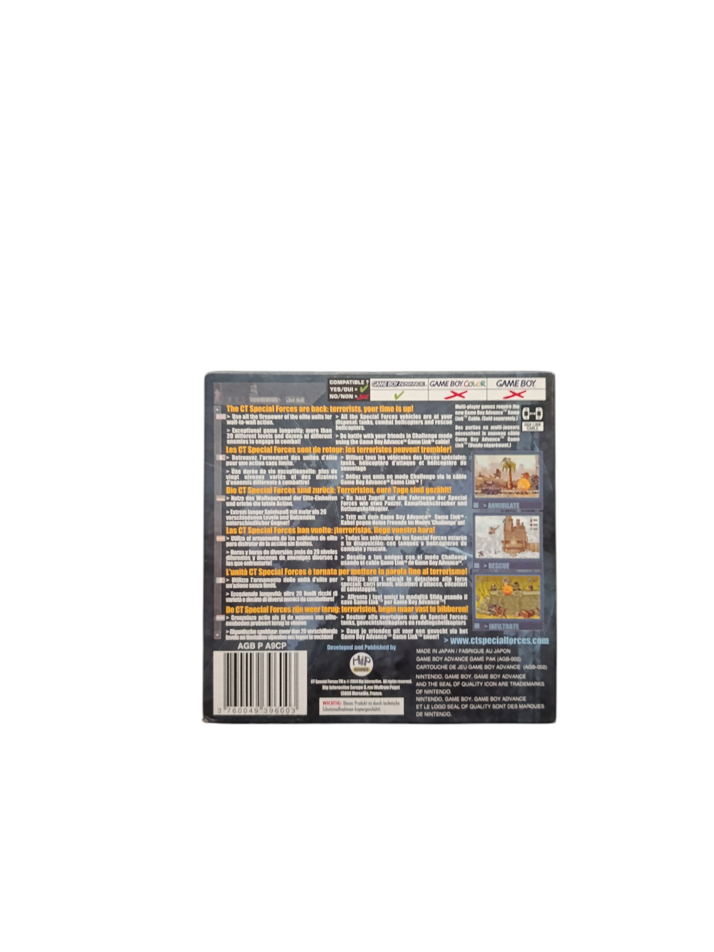 Special CT Forces Game Boy Advance (GBA) en boite complet Version FRA