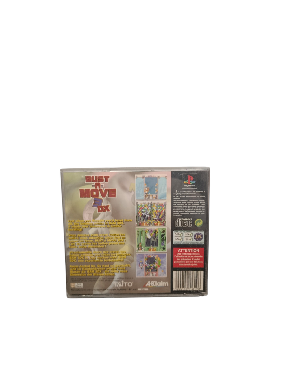 Bust A Move 3DX Playstation 1 (PS1) Seconde vie
