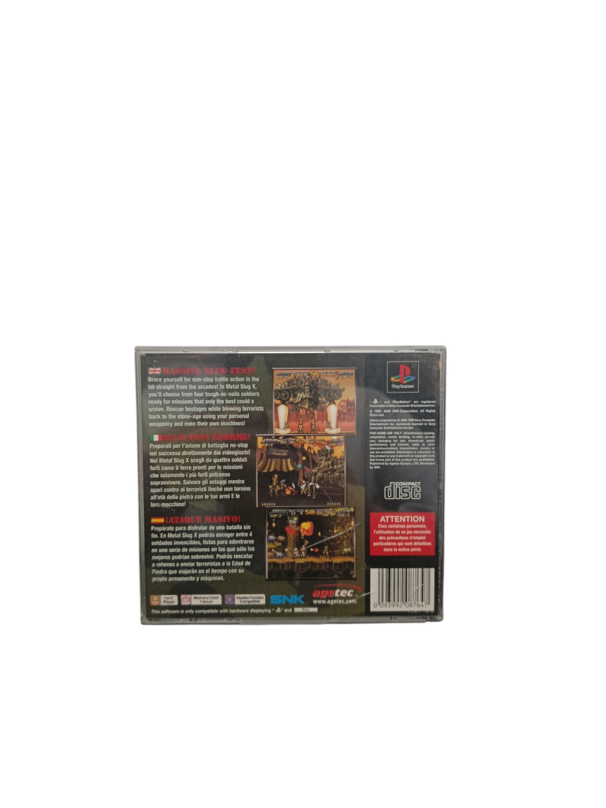 Metal Slug X Playstation 1 (PS1) Complet