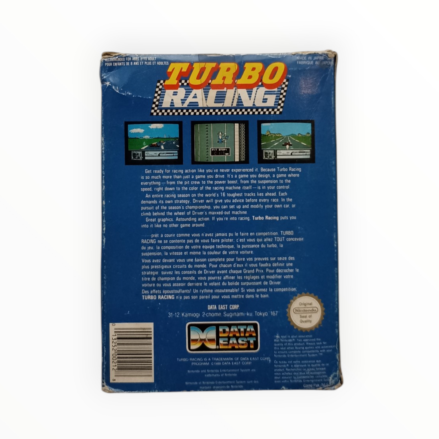 Turbo Racing Nintendo NES Complet FRA