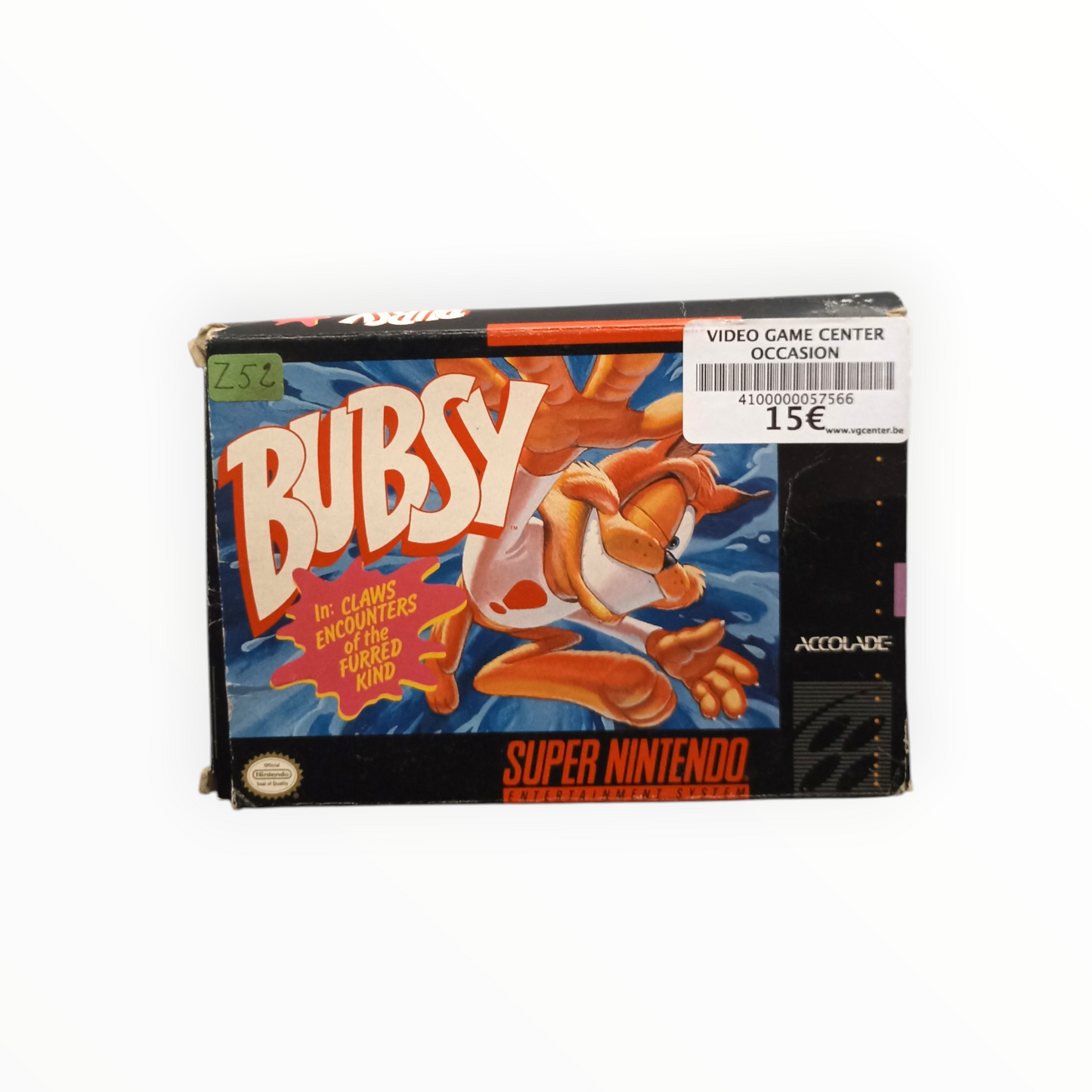 Bubsy Super Nintendo (SNES) Complet en boîte avec notice