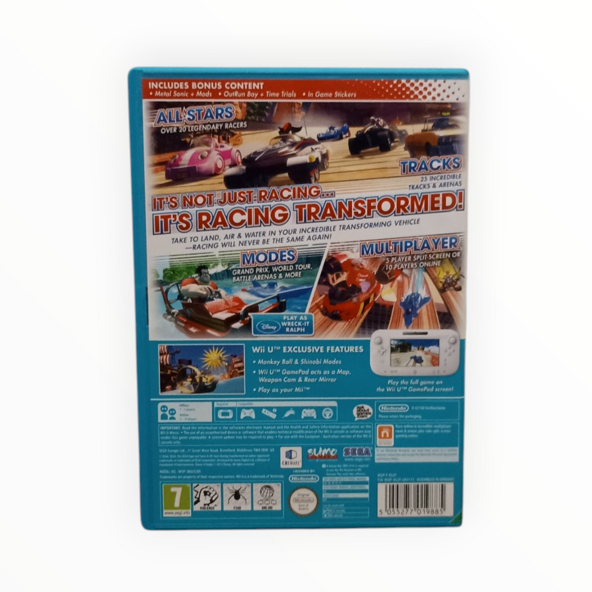 Sonic All Star Racing Transformed Wii U Complet Version ETR jouable en français
