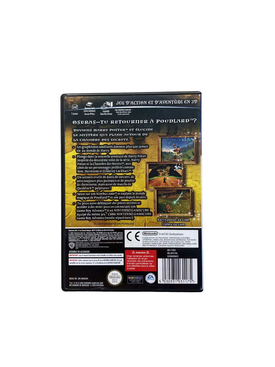 Pack Nintendo GameCube – Édition Harry Potter et la Chambre des Secrets (complet, sans cale)