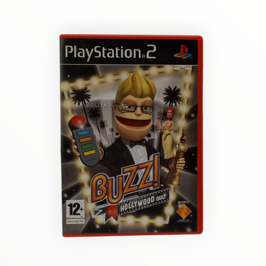 Jeu Buzz! Hollywood Quiz sur PlayStation 2 complet avec boîte, notice et disque
