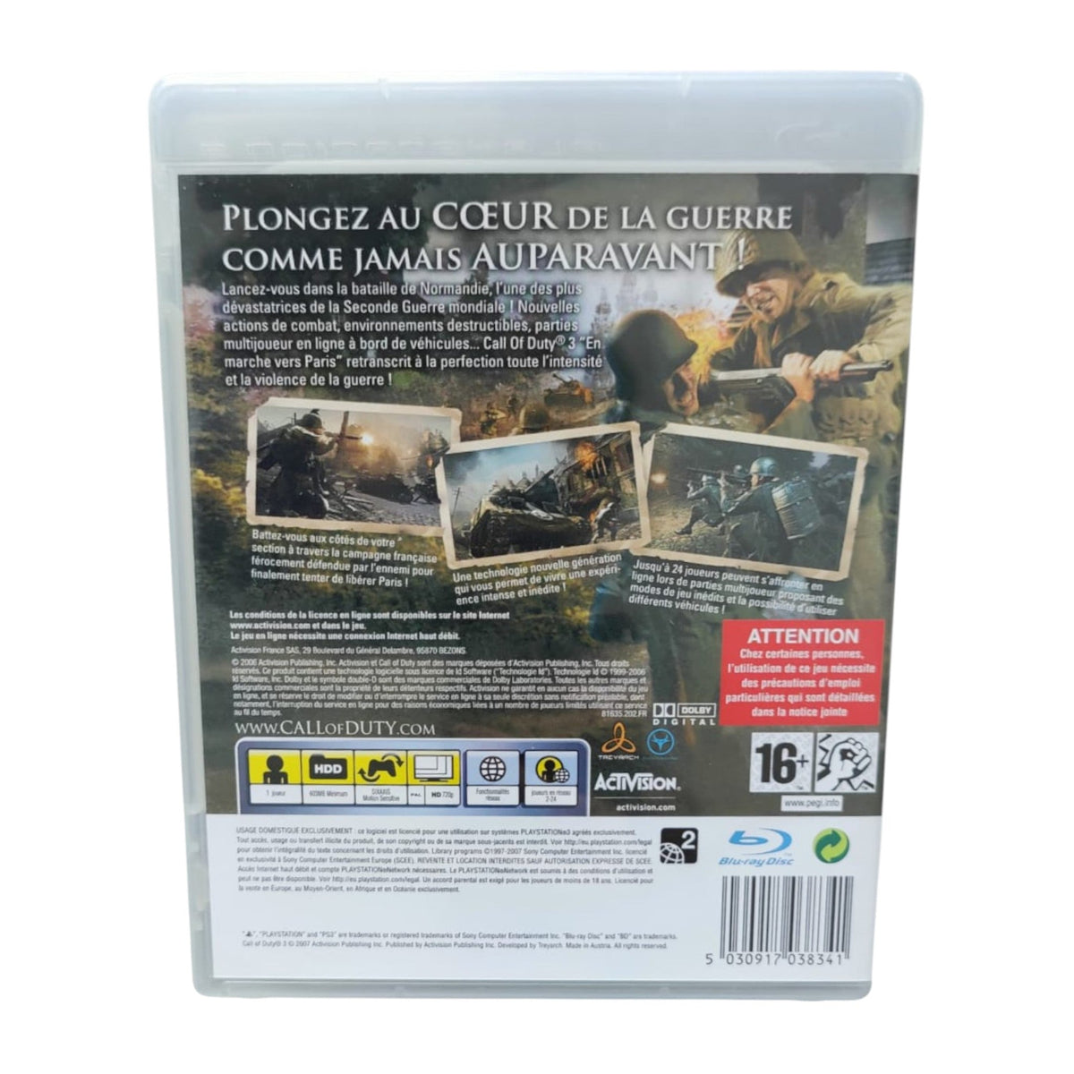 Call of Duty 3 – En marche vers Paris – PlayStation 3 (complet) - Masaru