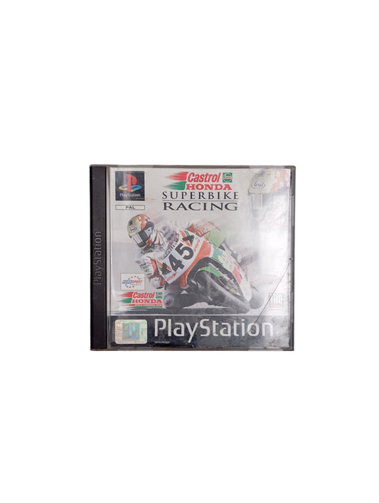 Castrol Honda Superbike Racing PlayStation 1 complet en boîte avec disque et notice