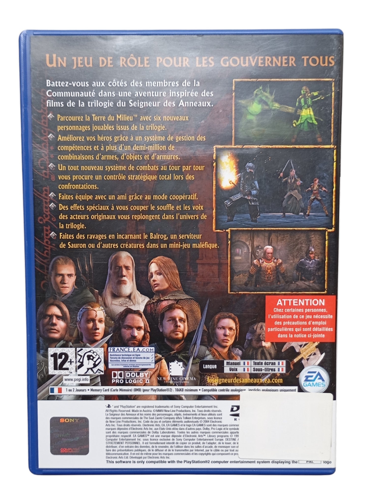 Collection Seigneur Des Anneaux Playstation 2 (PS2) - Masaru