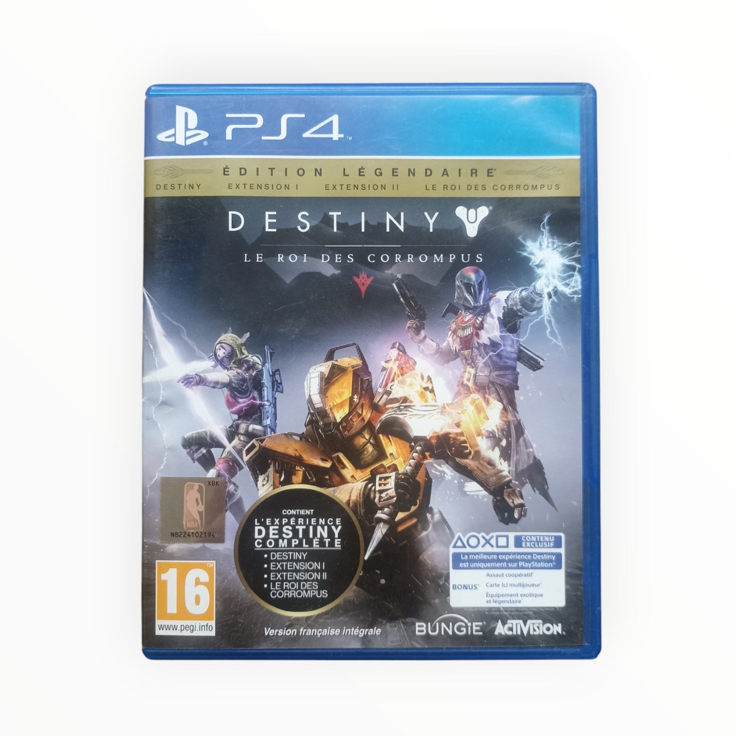 Jeu Destiny Le Roi des Corrompus édition légendaire sur PS4 sans notice avec boîte et disque original Bungie Activision