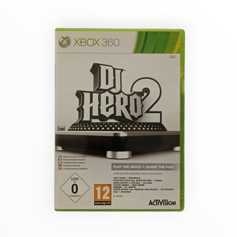 DJ Hero 2 – Xbox 360 – Complet (boîte + disque + notice)
