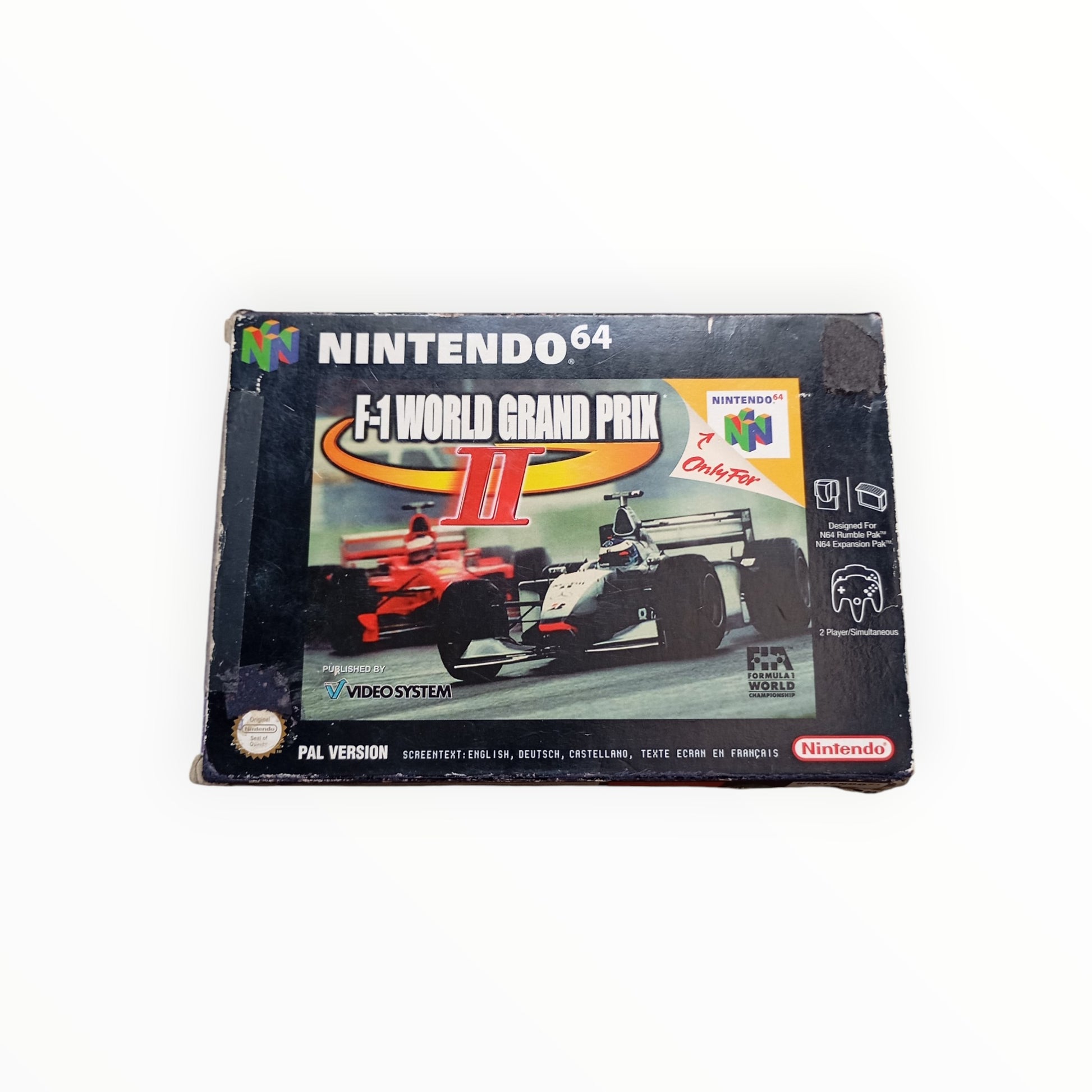 F-1 World Grand Prix II complet sur Nintendo 64 avec boîte et notice
