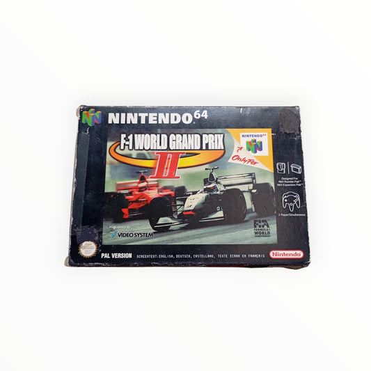 F-1 World Grand Prix II complet sur Nintendo 64 avec boîte et notice