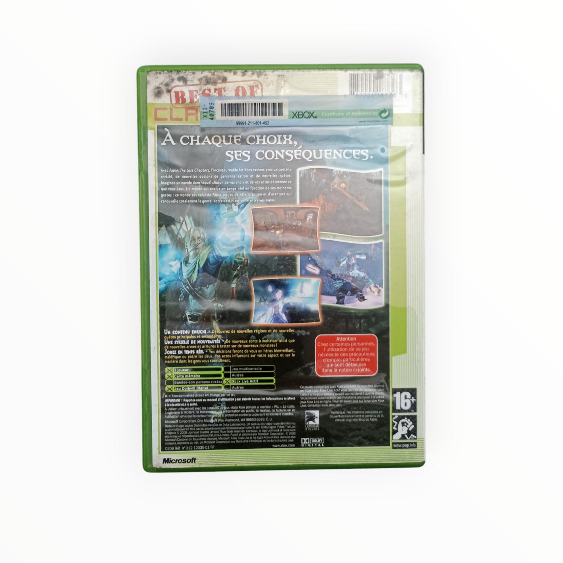 Fables the lost chapters XBOX classics - Masaru