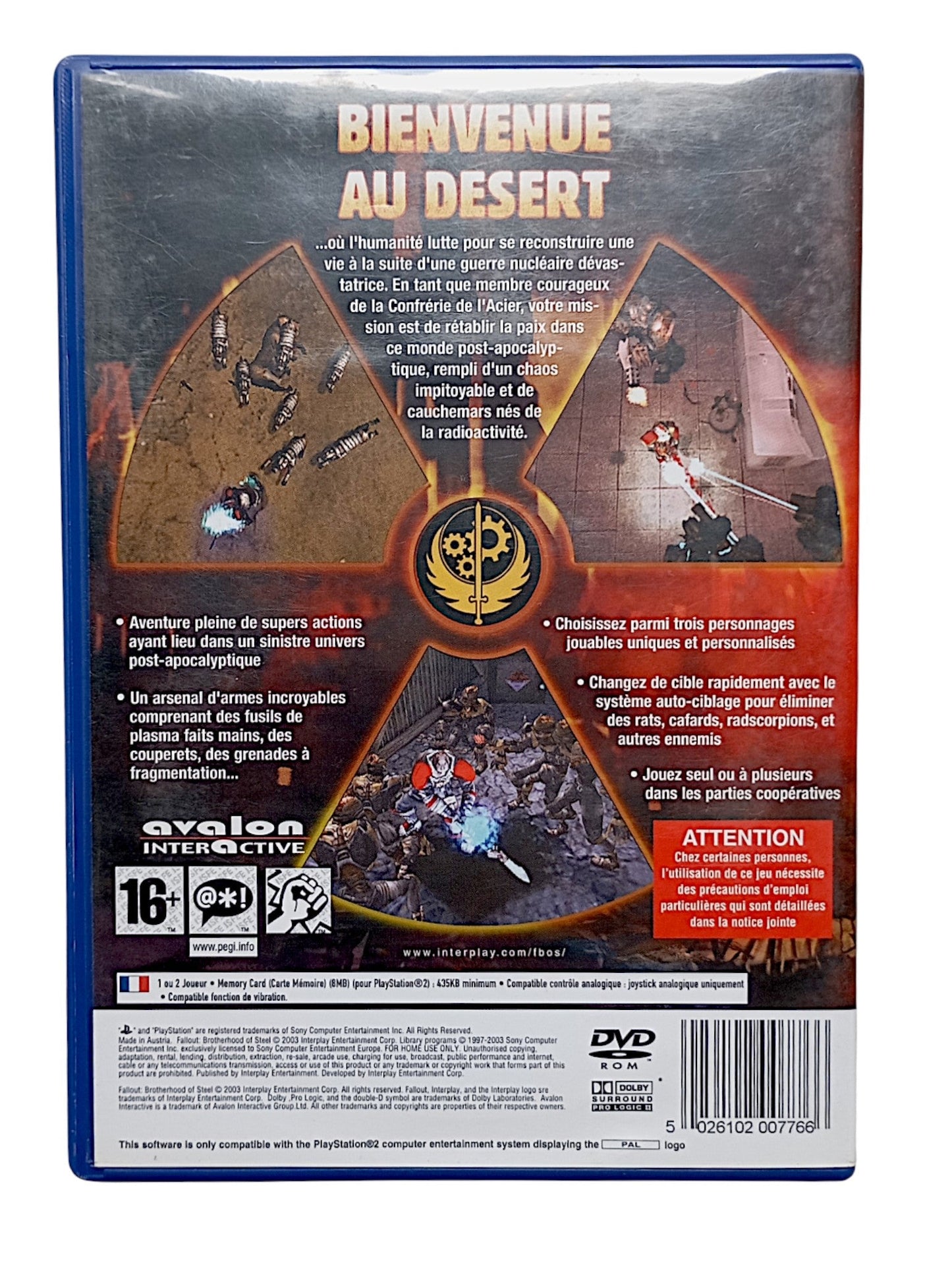 Fallout : Brotherhood of Steel Playstation 2 (PS2) - Masaru