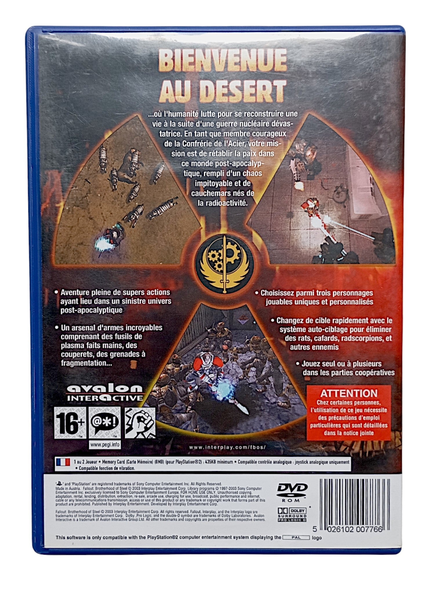 Fallout : Brotherhood of Steel Playstation 2 (PS2) - Masaru