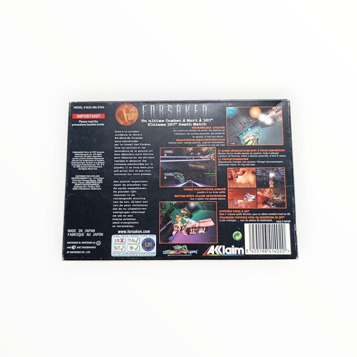 Forsaken – Nintendo 64 (complet) FRA - Masaru