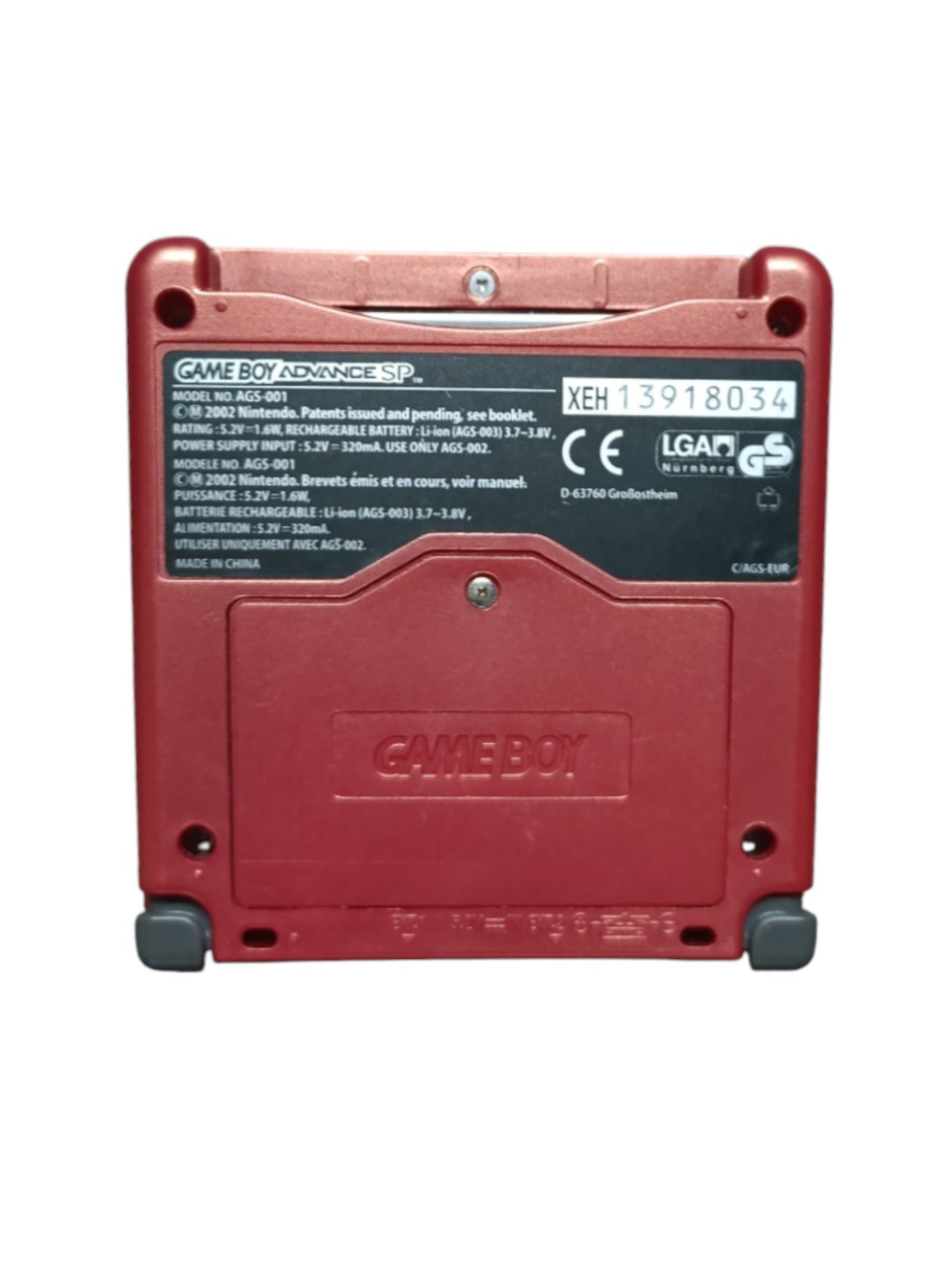Game Boy Advance SP rouge – console loose - Masaru