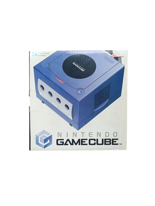 Console Nintendo GameCube violette (Indigo) complète avec manette et câbles version française