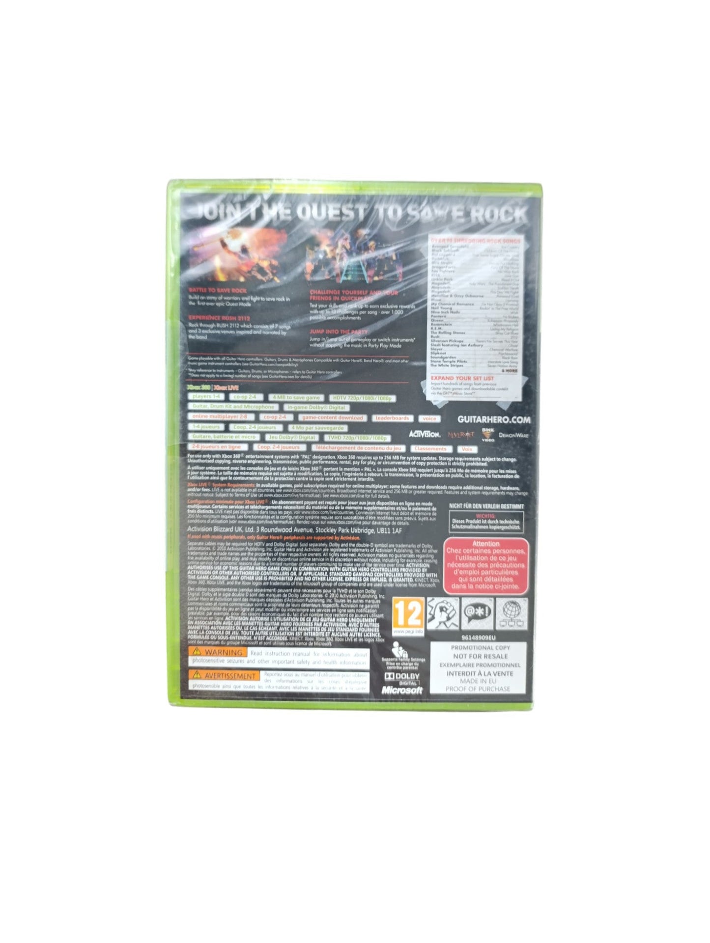 Guitar Hero – Xbox 360 (Neuf, sous blister) - Masaru