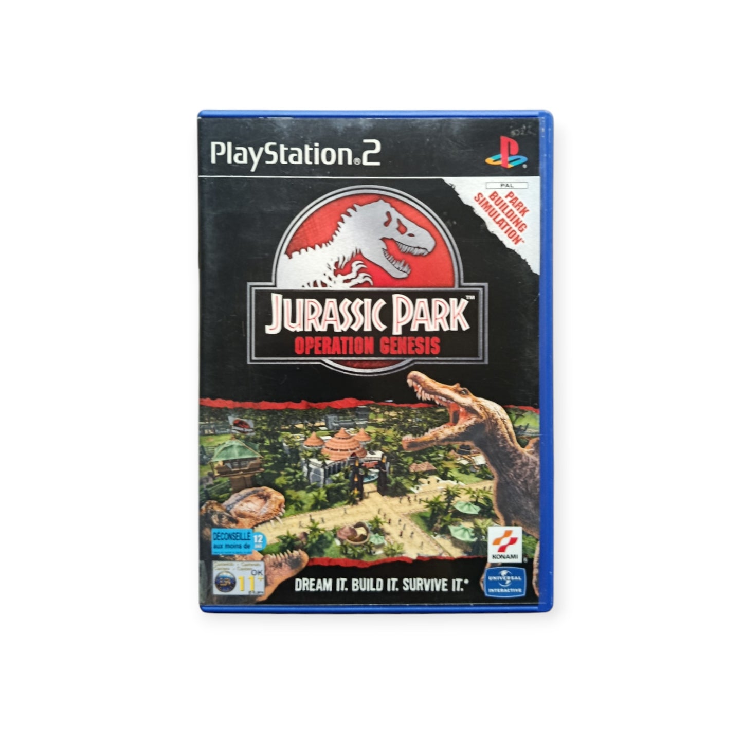 Jurassic Park PlayStation 2 PS2 PAL FR disque original fonctionnel nickel
