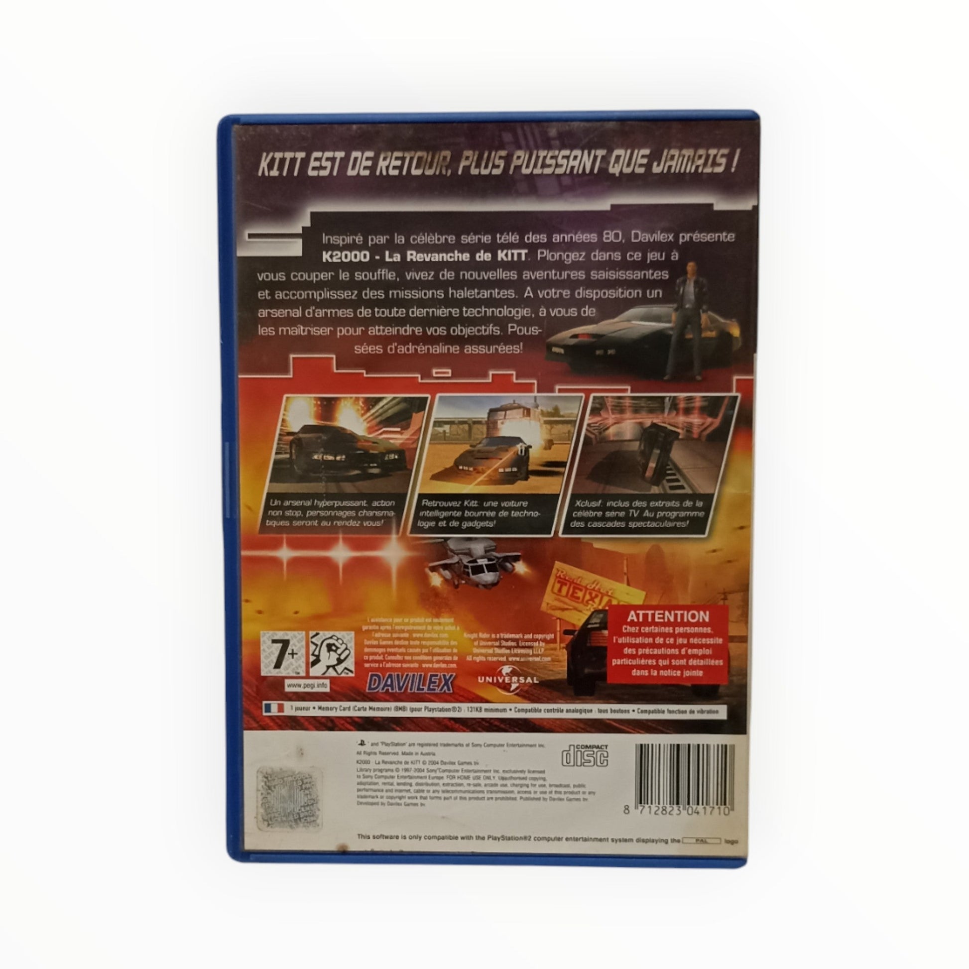 K2000 : La Revanche de KITT – PlayStation 2 (PS2) – Complet - Masaru
