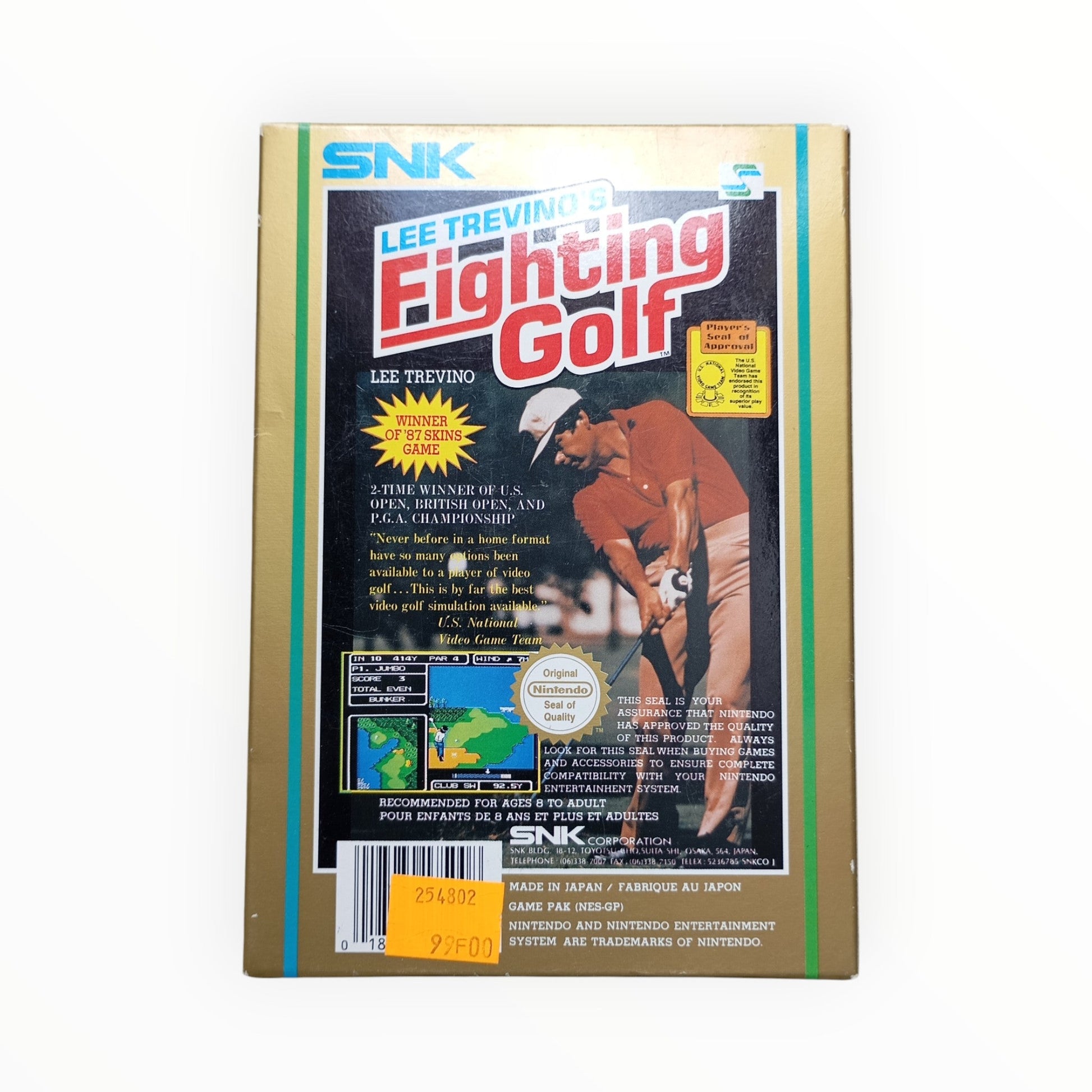 Lee Trevino’s Fighting Golf – Nintendo NES (complet) UK - Masaru