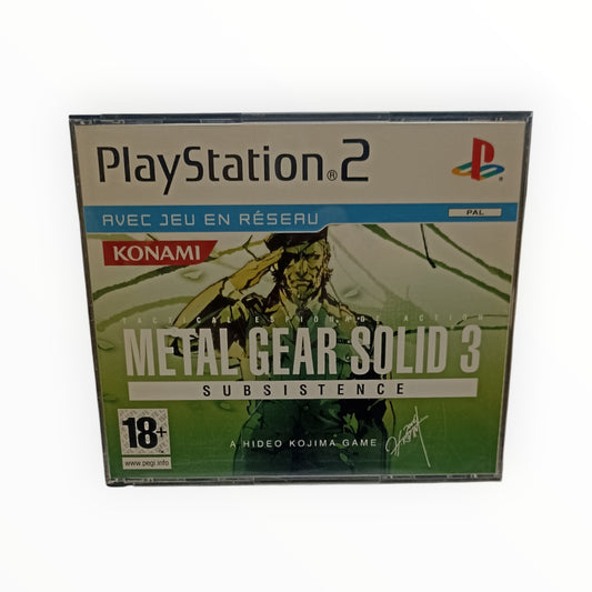 Metal Gear Solid 3 Subsistence PlayStation 2 PS2 version PAL sans notice