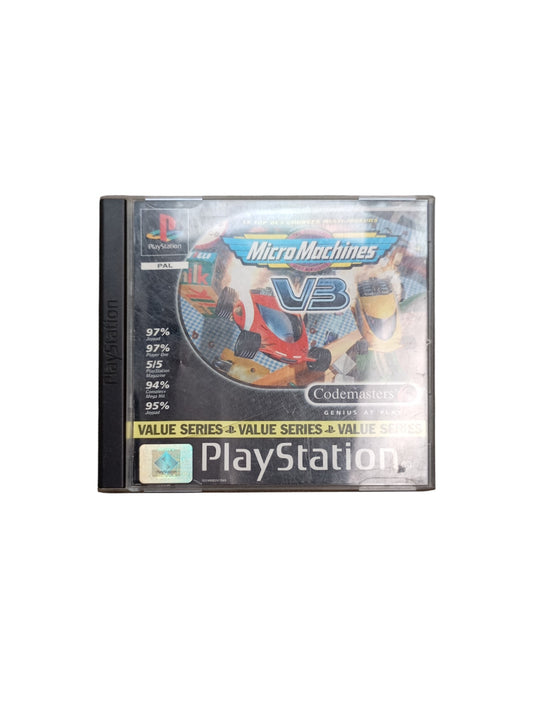 Micro Machines V3 PlayStation 1 Value Series complet avec boîte et notice