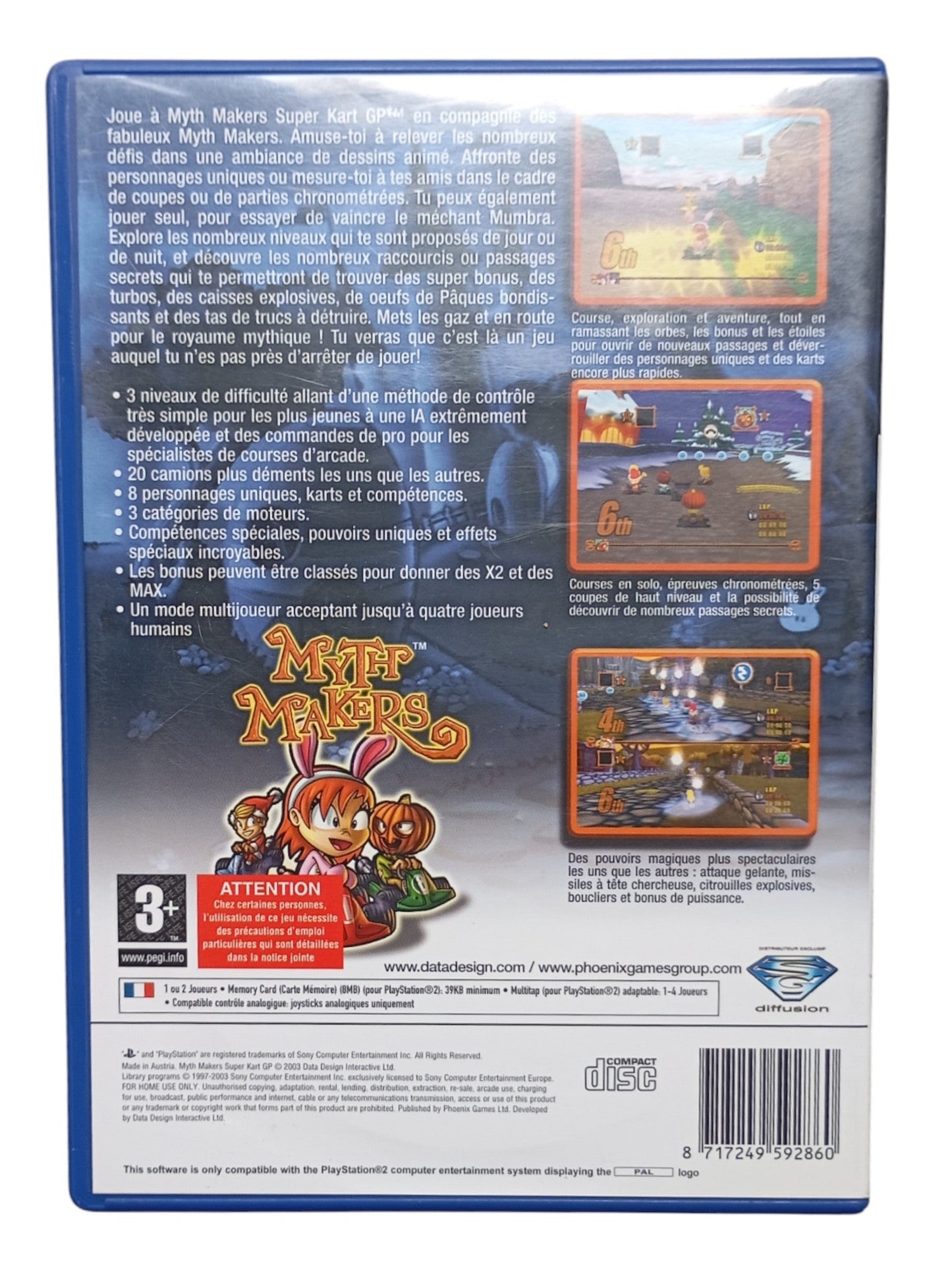 Myth Makers : Super Kart GP Playstation 2 (PS2) - Masaru