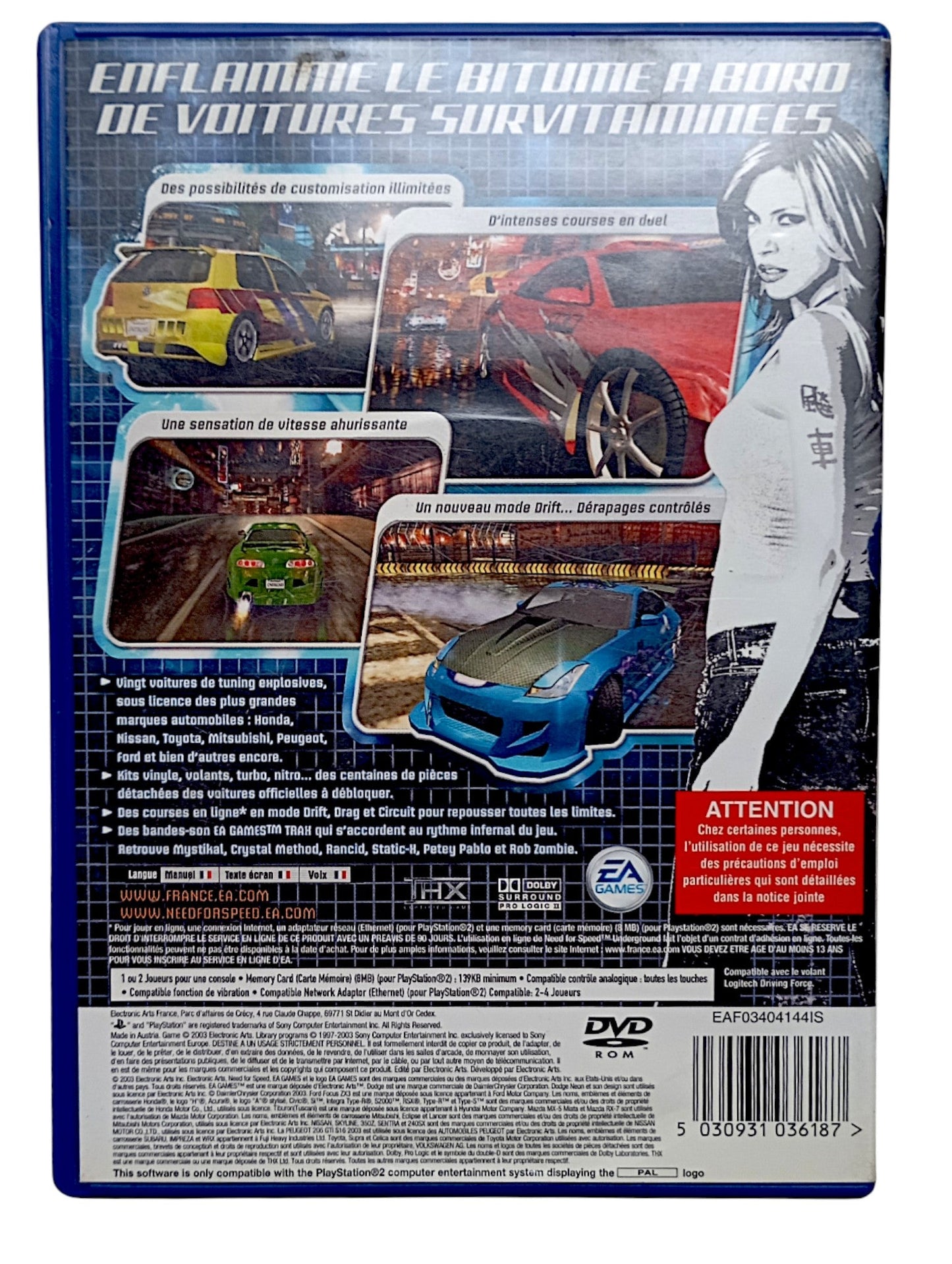 Need for Speed : Underground Playstation 2 (PS2) - Masaru