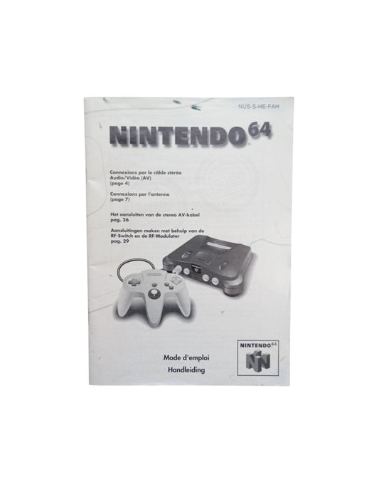Notice originale Nintendo 64 pour console seule