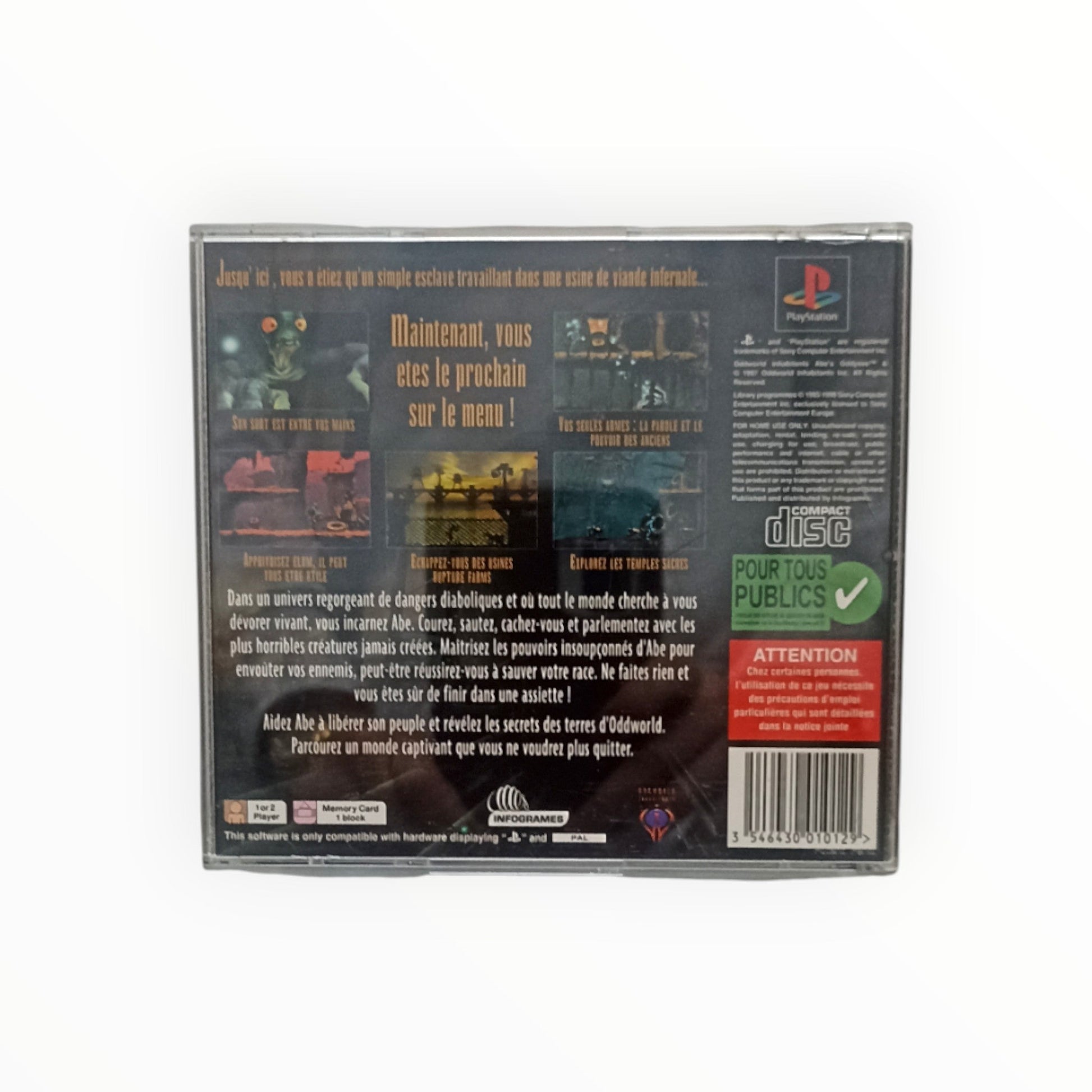 Oddworld: L’Odyssée d’Abe (infogramme) Playstation 1 (PS1) - Masaru