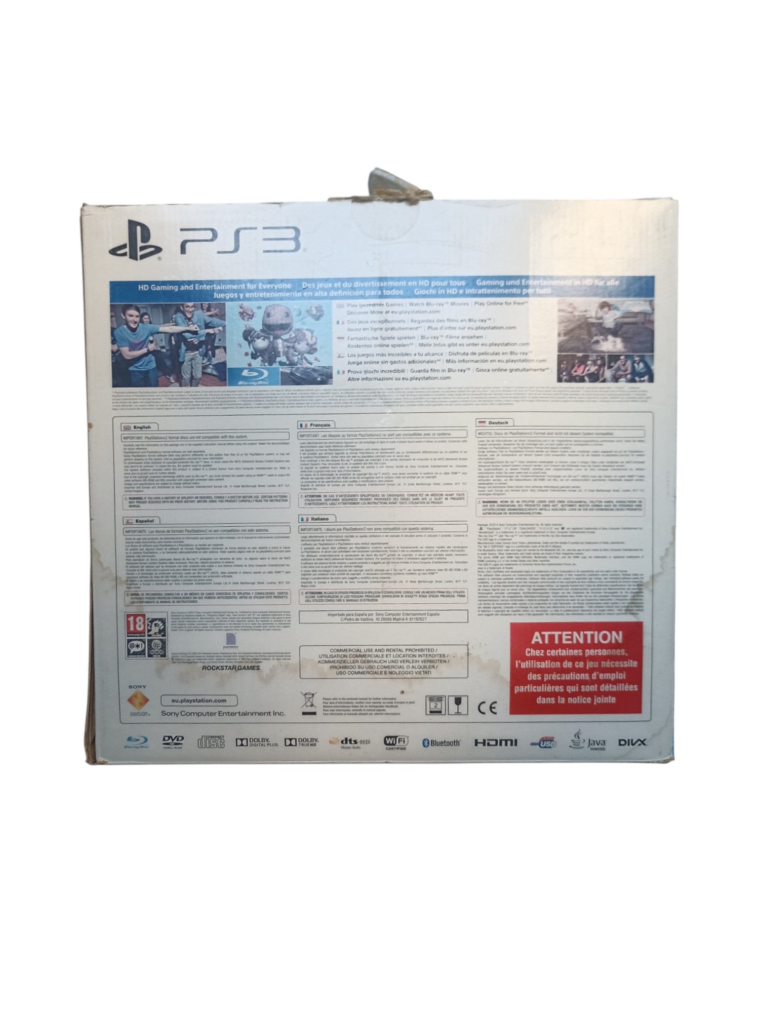 PlayStation 3 Super Slim 500 Go – Pack Gran Turismo 6 + GTA V (sans manette) - Masaru
