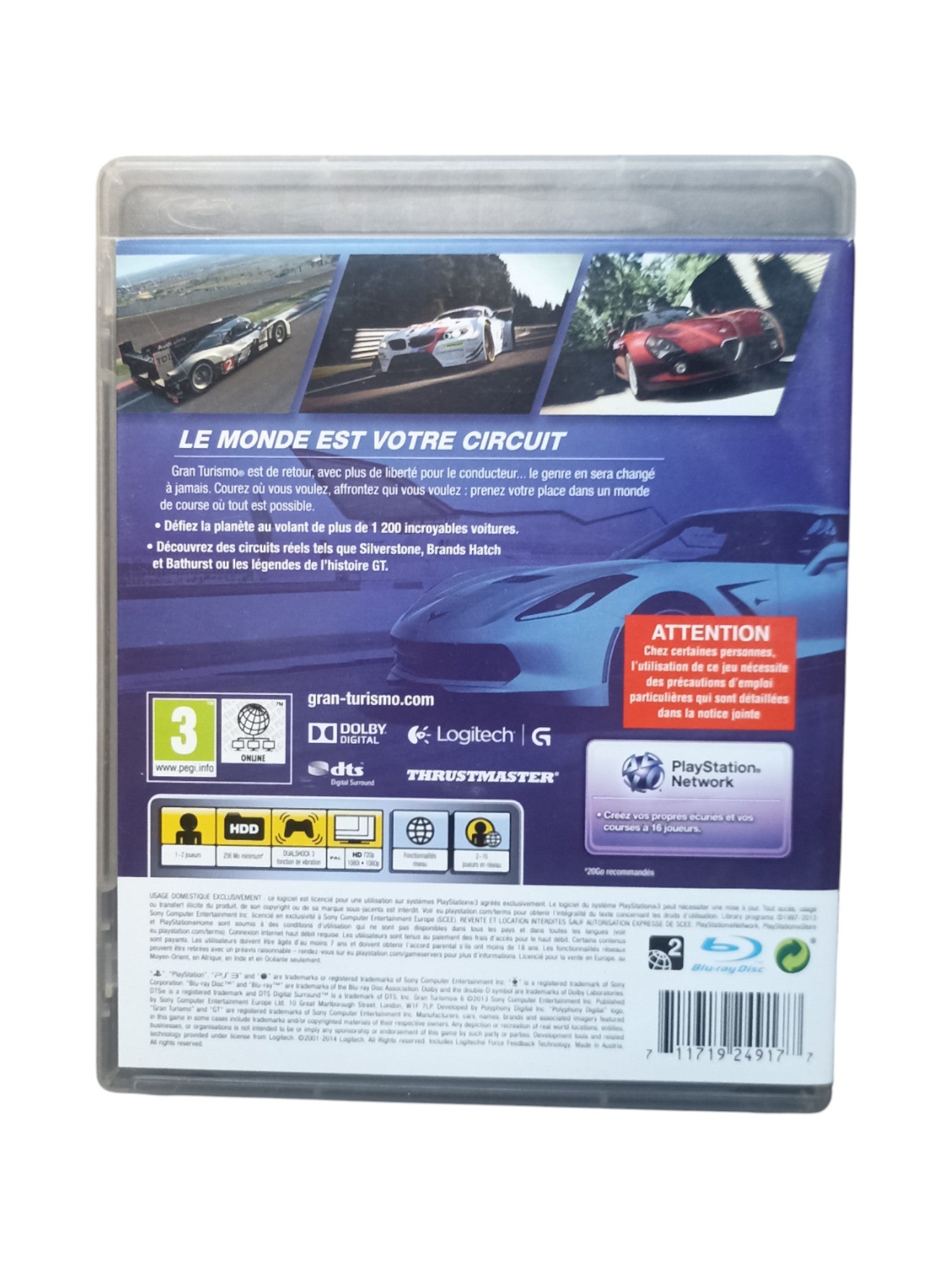 PlayStation 3 Super Slim 500 Go – Pack Gran Turismo 6 + GTA V (sans manette) - Masaru