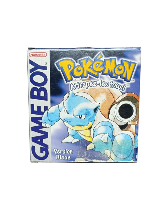 jeu Pokémon bleu en bon état avec notice en français version authentique