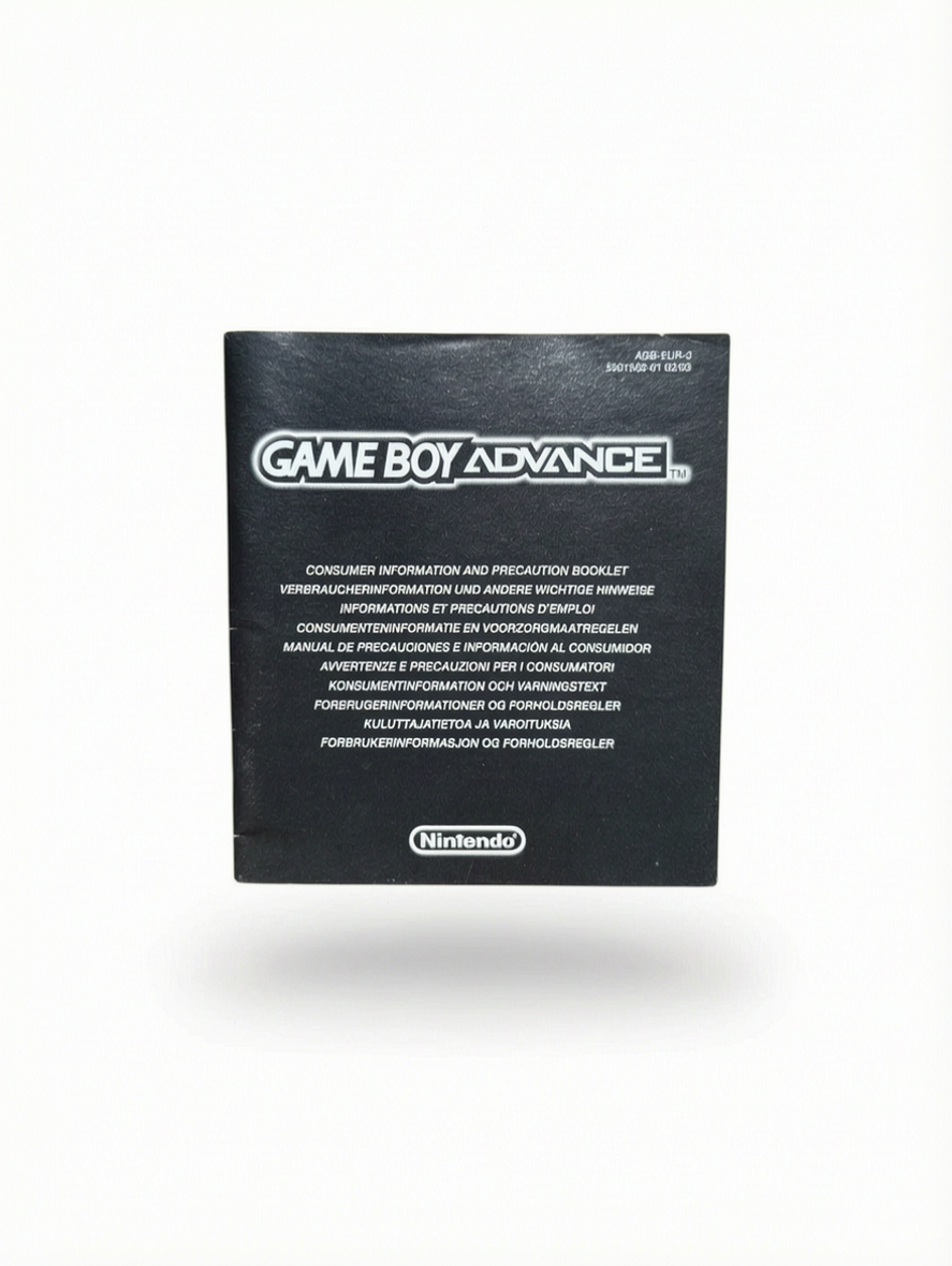 Notice de Sécurité Game Boy Advance