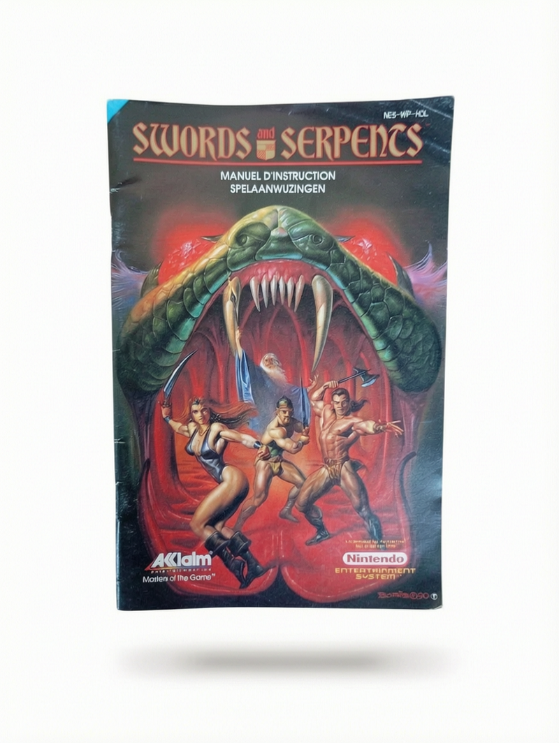 Notice Swords And Serpents NES