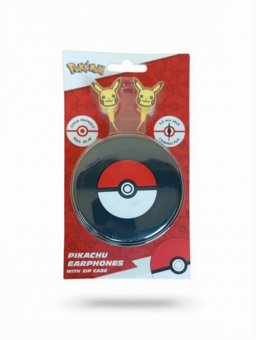 Pikachu Earphones With Zipcase Neuf