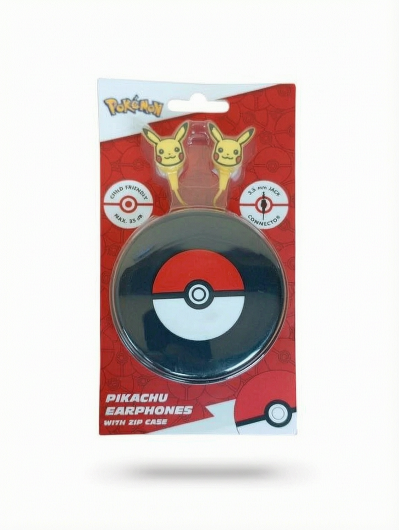 Pikachu Earphones With Zipcase Neuf