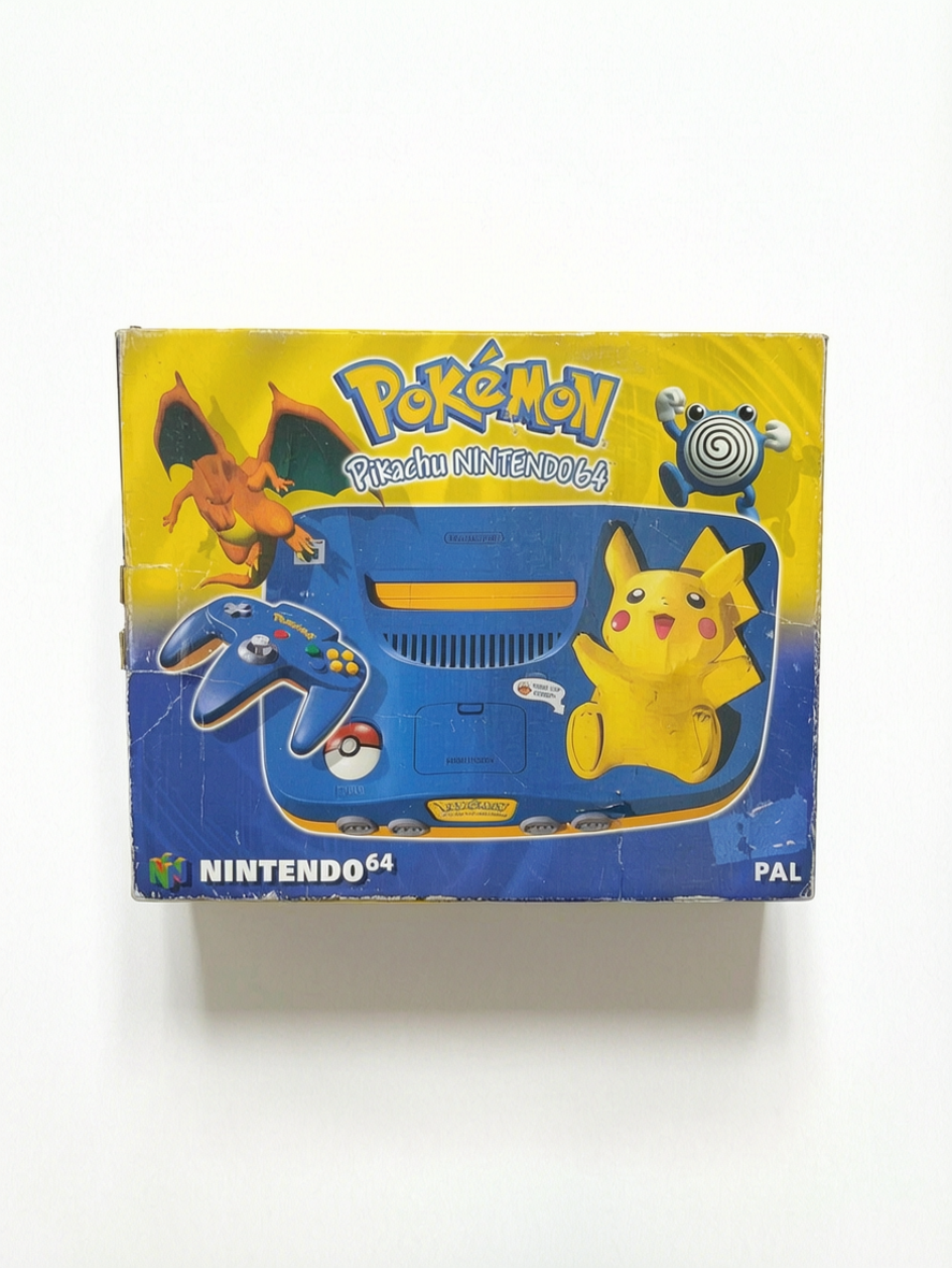 Boîte Console Pikachu Nintendo 64 en boîte FRA Bon Etat (6.25/10)