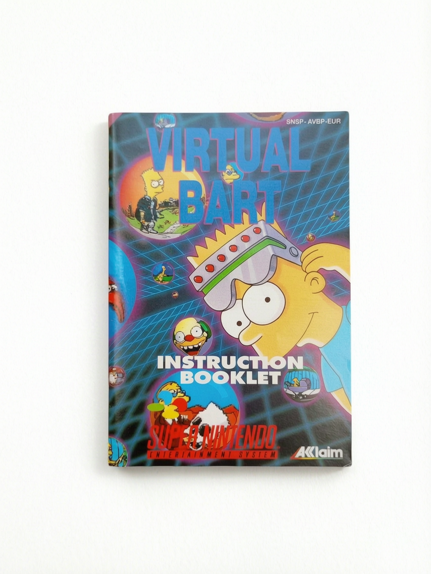 Notice Virtual Bart Super Nintendo (SNES)