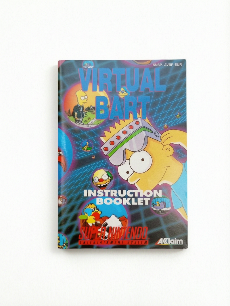 Notice Virtual Bart Super Nintendo (SNES)