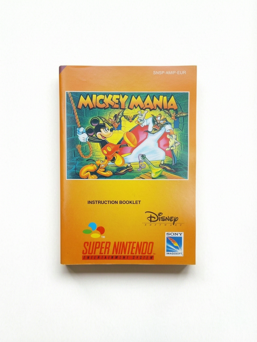 Notice MIckey Mania Super Nintendo (SNES)