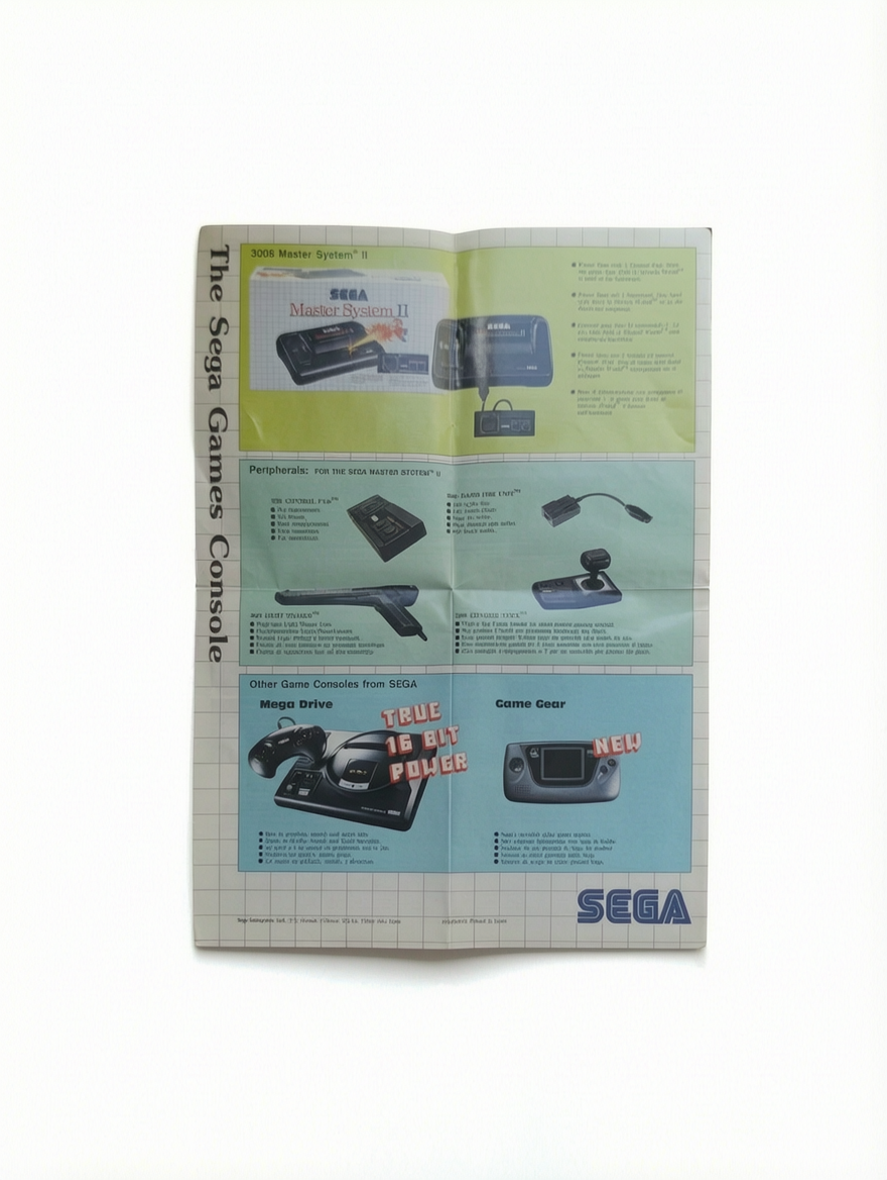 Dépliant publicitaire Sega – Master System / Master System II – Original d’époque
