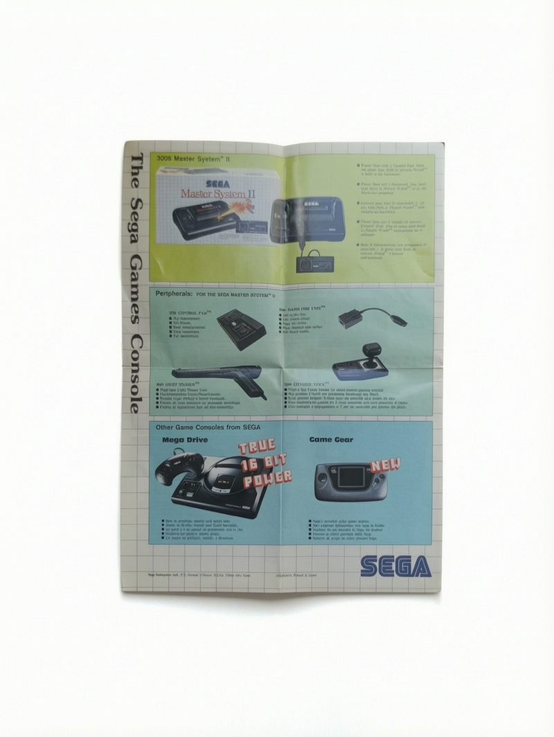 Dépliant publicitaire Sega – Master System / Master System II – Original d’époque